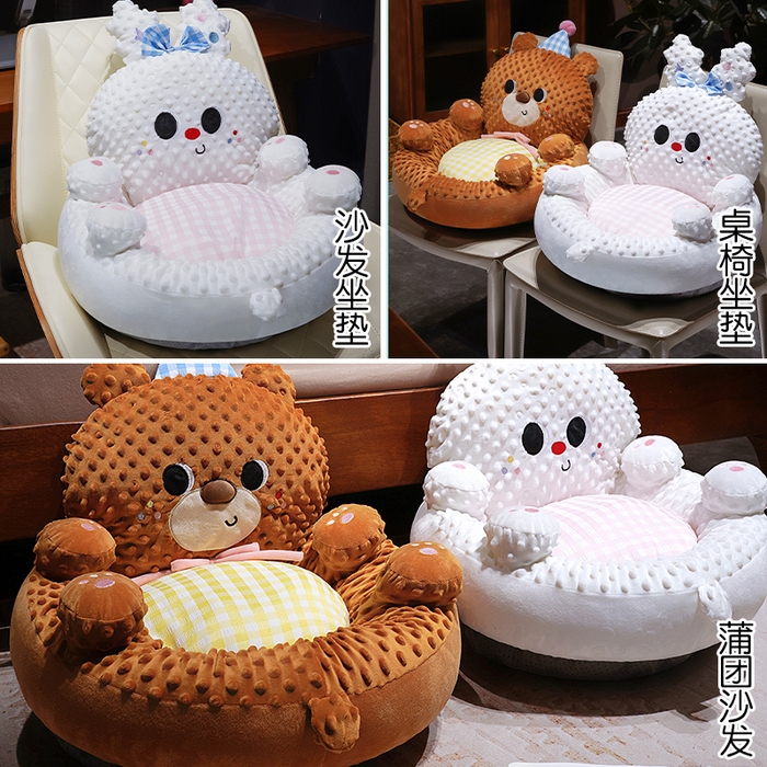 91家纺网 家纺一手货源 找家纺 （总）仟亿莱 2025新款泡泡绒治愈系翻肚蒲团坐垫