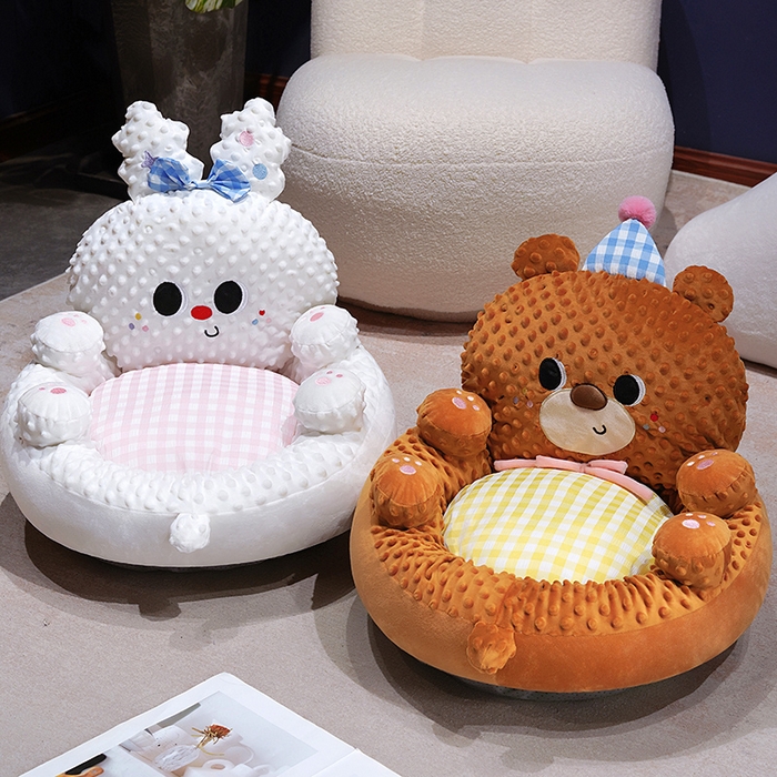 91家纺网 家纺一手货源 找家纺 （总）仟亿莱 2025新款泡泡绒治愈系翻肚蒲团坐垫