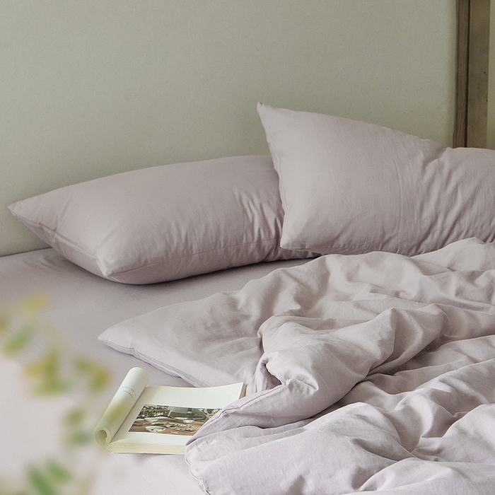 91家纺网 家纺一手货源 找家纺 子和家居 2025新款80支高密全棉双层纱四件套-云憩 云憩-马鞭草紫