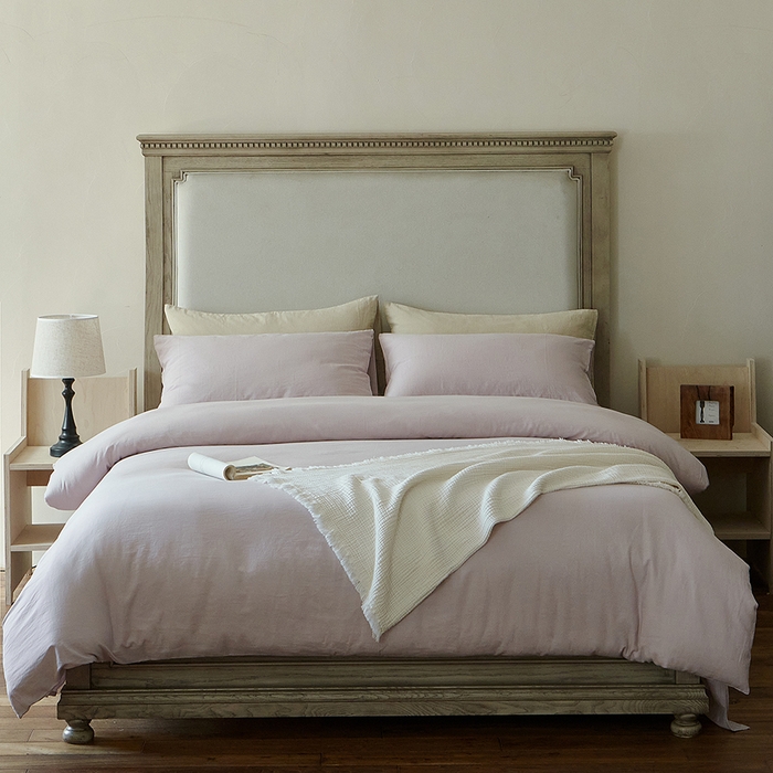 91家纺网 家纺一手货源 找家纺 （总）子和家居 2025新款80支高密全棉双层纱四件套-云憩