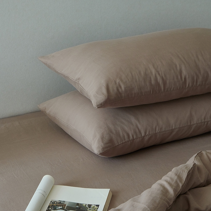 91家纺网 家纺一手货源 找家纺 子和家居 2025新款80支高密全棉双层纱四件套-云憩 云憩-麦芽糖