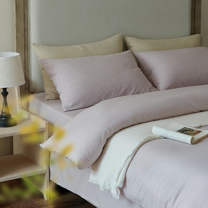 91家纺网 家纺一手货源 找家纺 （总）子和家居 2025新款80支高密全棉双层纱四件套-云憩