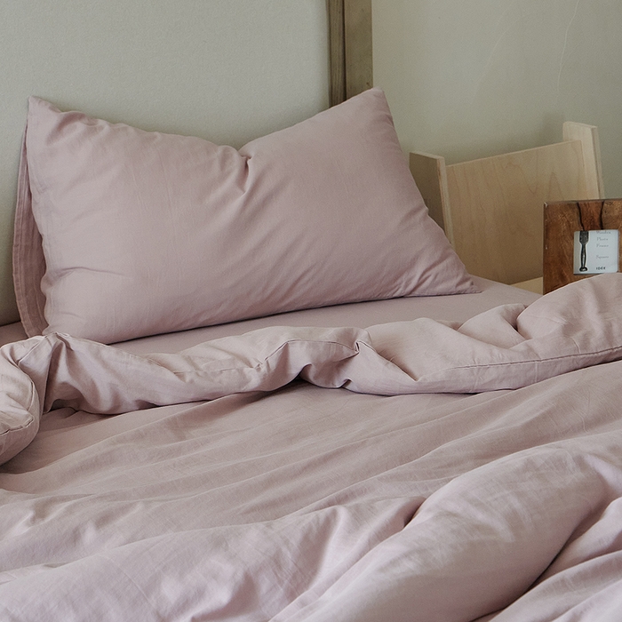 91家纺网 家纺一手货源 找家纺 子和家居 2025新款80支高密全棉双层纱四件套-云憩 云憩-霞光紫