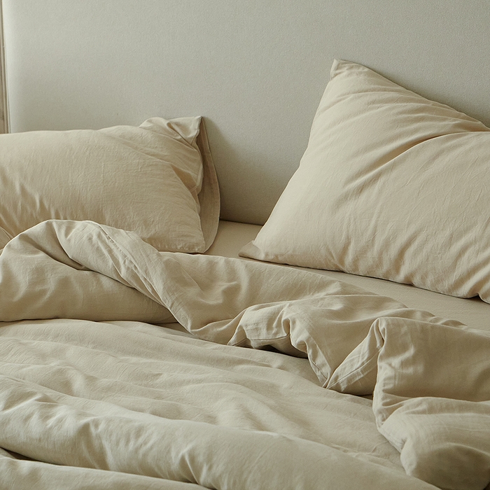 91家纺网 家纺一手货源 找家纺 子和家居 2025新款80支高密全棉双层纱四件套-云憩 云憩-洋乳