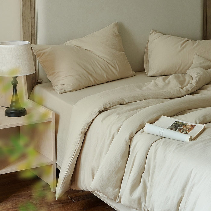 91家纺网 家纺一手货源 找家纺 子和家居 2025新款80支高密全棉双层纱四件套-云憩 云憩-洋乳