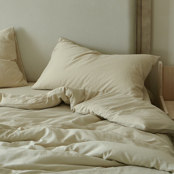 91家纺网 家纺一手货源 找家纺 子和家居 2025新款80支高密全棉双层纱四件套-云憩 云憩-洋乳