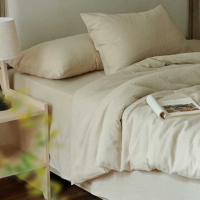 91家纺网 家纺一手货源 找家纺 子和家居 2025新款80支高密全棉双层纱四件套-云憩 云憩-洋乳