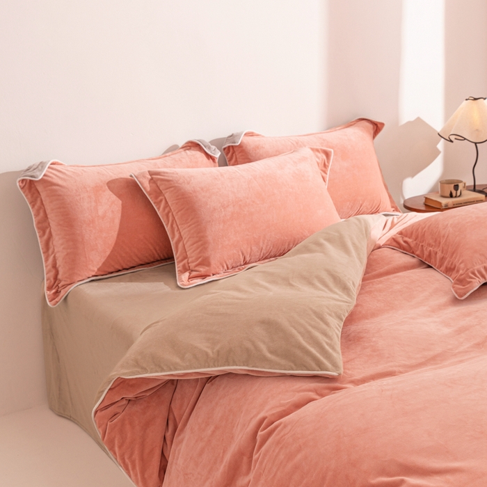 91家纺网 家纺一手货源 找家纺 （总）安力森/诚臻酒店用品 2025新款麻绳婴儿绒四件套 秋冬加厚亲肤保暖卧室床品套件（280克）