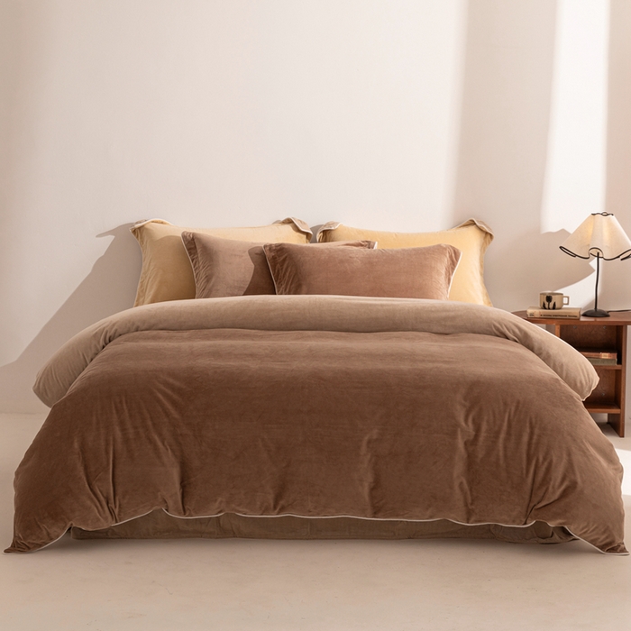 91家纺网 家纺一手货源 找家纺 （总）安力森/诚臻酒店用品 2025新款麻绳婴儿绒四件套 秋冬加厚亲肤保暖卧室床品套件（280克）