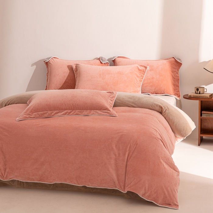 91家纺网 家纺一手货源 找家纺 （总）安力森/诚臻酒店用品 2025新款麻绳婴儿绒四件套 秋冬加厚亲肤保暖卧室床品套件（280克）