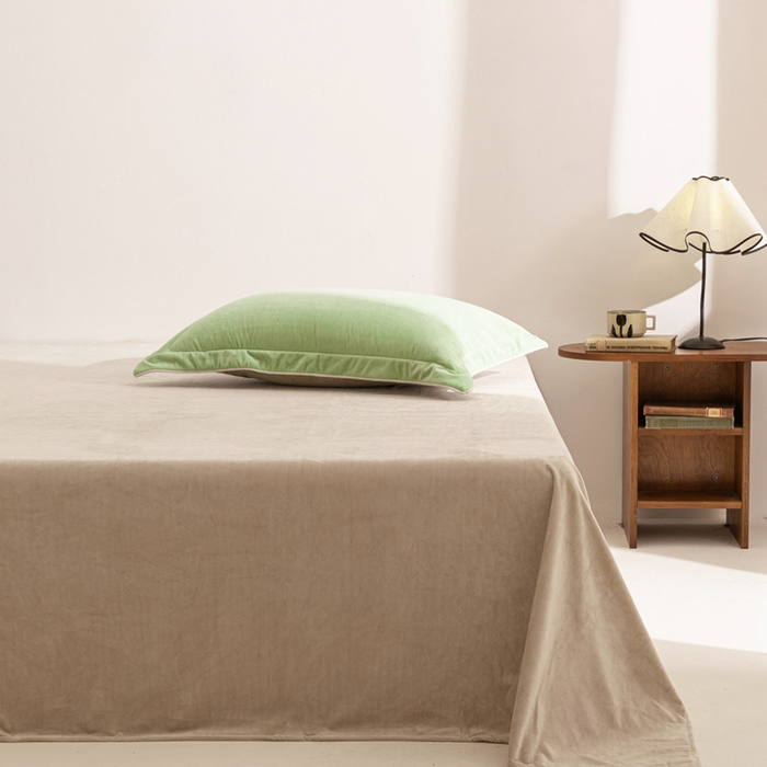 91家纺网 家纺一手货源 找家纺 安力森/诚臻酒店用品 2025新款麻绳婴儿绒四件套 秋冬加厚亲肤保暖卧室床品套件（280克） 芽绿-奶咖