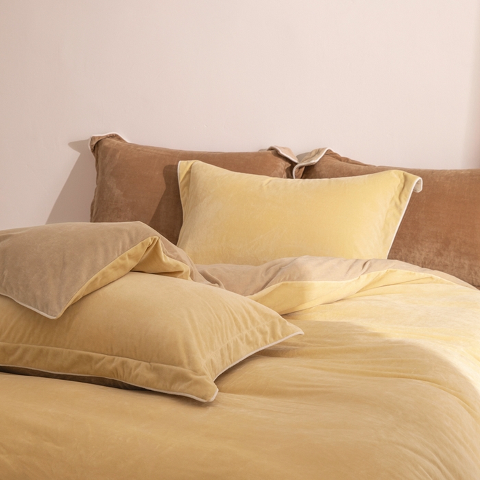 91家纺网 家纺一手货源 找家纺 安力森/诚臻酒店用品 2025新款麻绳婴儿绒四件套 秋冬加厚亲肤保暖卧室床品套件（280克） 乳酪-米咖