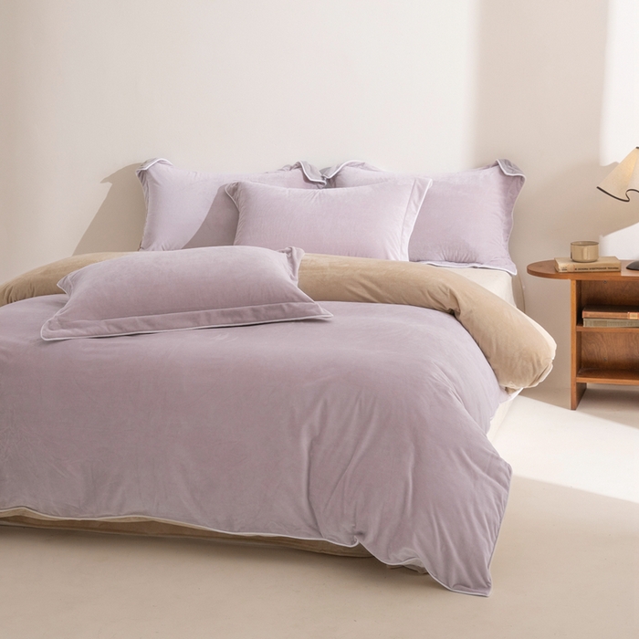 91家纺网 家纺一手货源 找家纺 安力森/诚臻酒店用品 2025新款麻绳婴儿绒四件套 秋冬加厚亲肤保暖卧室床品套件（280克） 芋泥-奶咖