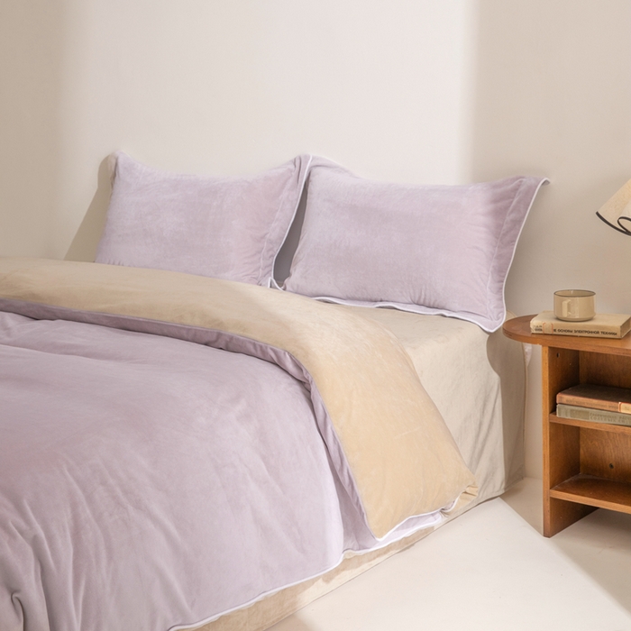 91家纺网 家纺一手货源 找家纺 安力森/诚臻酒店用品 2025新款麻绳婴儿绒四件套 秋冬加厚亲肤保暖卧室床品套件（280克） 芋泥-奶咖