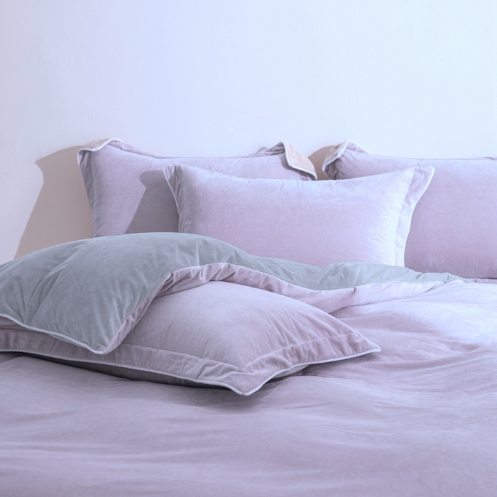 91家纺网 家纺一手货源 找家纺 安力森/诚臻酒店用品 2025新款麻绳婴儿绒四件套 秋冬加厚亲肤保暖卧室床品套件（280克） 芋泥-浅灰