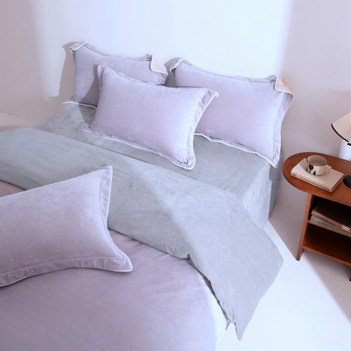 91家纺网 家纺一手货源 找家纺 安力森/诚臻酒店用品 2025新款麻绳婴儿绒四件套 秋冬加厚亲肤保暖卧室床品套件（280克） 芋泥-浅灰