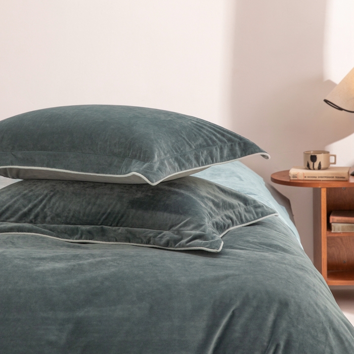 91家纺网 家纺一手货源 找家纺 安力森/诚臻酒店用品 2025新款麻绳婴儿绒四件套 秋冬加厚亲肤保暖卧室床品套件（280克） 神秘灰-浅灰