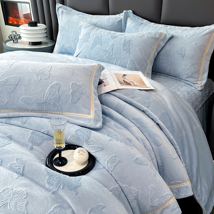 91家纺网 家纺一手货源 找家纺 （总）妮恒美家纺 2025新款10斤床盖款牛奶绒四件套（控价最低价不得低于198）