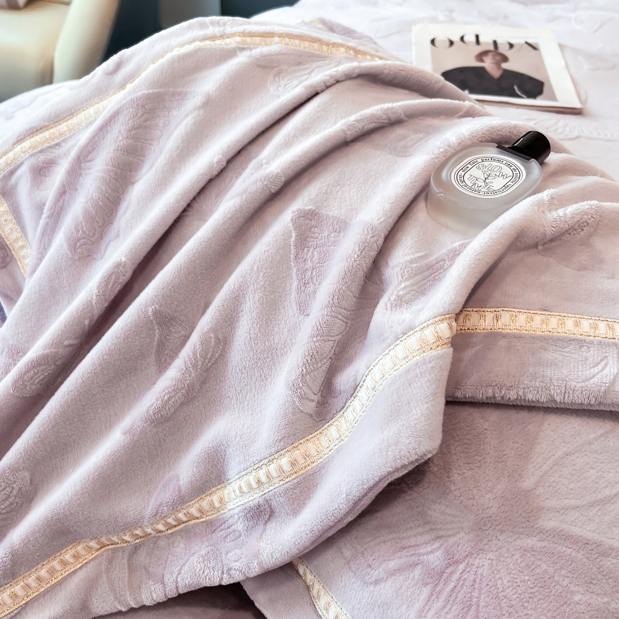 91家纺网 家纺一手货源 找家纺 妮恒美家纺 2025新款10斤床盖款牛奶绒四件套（控价最低价不得低于198） 床盖款-嫣紫