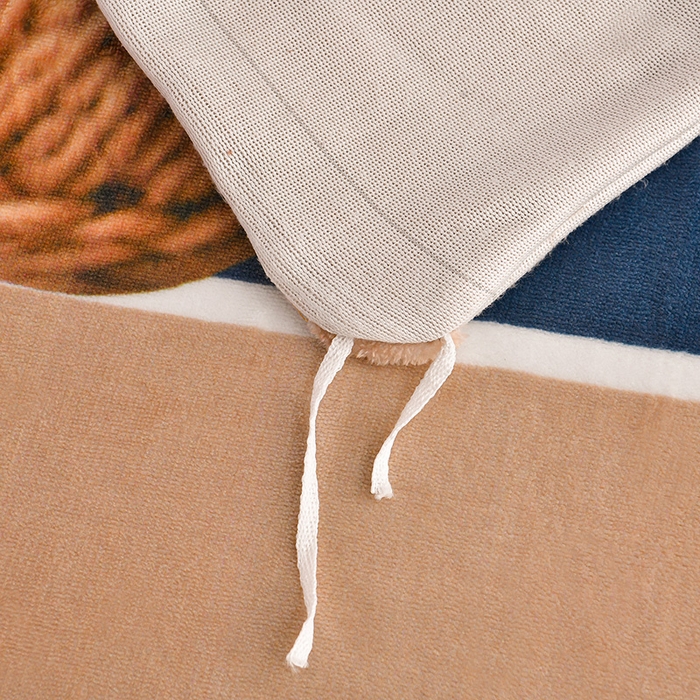 91家纺网 家纺一手货源 找家纺 妮恒美 2025新款牛奶绒印花床裙款四件套法莱绒四件套珊瑚金貂绒四件套 酷酷熊