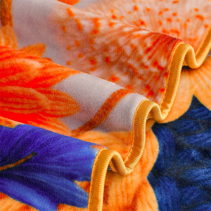 91家纺网 家纺一手货源 找家纺 妮恒美 2025新款牛奶绒印花床裙款四件套法莱绒四件套珊瑚金貂绒四件套 向阳花开