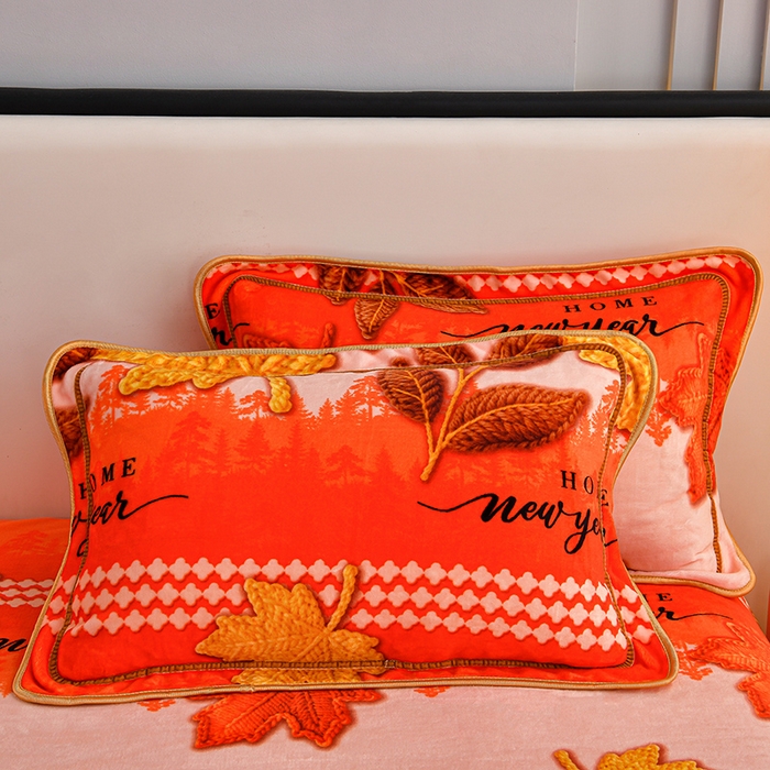 91家纺网 家纺一手货源 找家纺  妮恒美 2025新款牛奶绒印花床裙款四件套法莱绒四件套珊瑚金貂绒四件套 一往情深