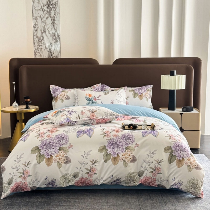 91家纺网 家纺一手货源 找家纺 桔禾家纺 2025新款田园花卉小清新直播加厚植物羊绒四件套高克重磨毛跨境四件套 大量现货 苏紫妮