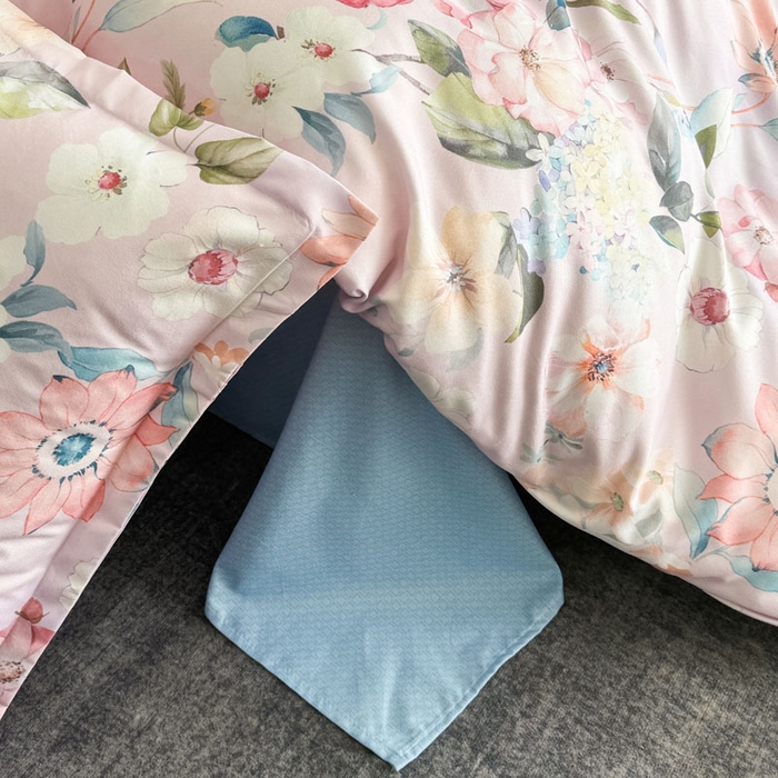 91家纺网 家纺一手货源 找家纺 桔禾家纺 2025新款田园花卉小清新直播加厚植物羊绒四件套高克重磨毛跨境四件套 大量现货 丝意绵绵