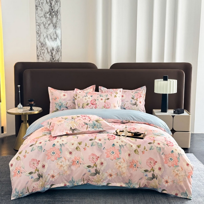 91家纺网 家纺一手货源 找家纺 桔禾家纺 2025新款田园花卉小清新直播加厚植物羊绒四件套高克重磨毛跨境四件套 大量现货 丝意绵绵