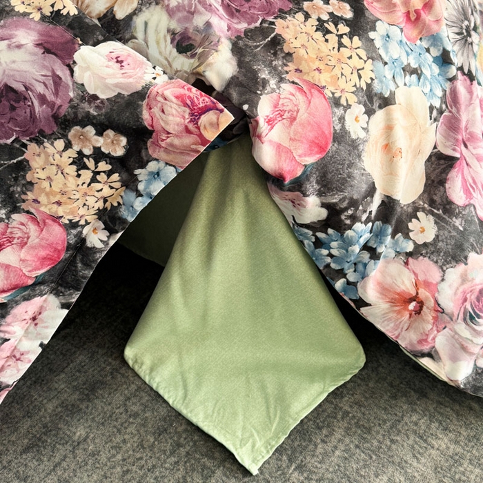 91家纺网 家纺一手货源 找家纺 桔禾家纺 2025新款田园花卉小清新直播加厚植物羊绒四件套高克重磨毛跨境四件套 大量现货 沁香花语