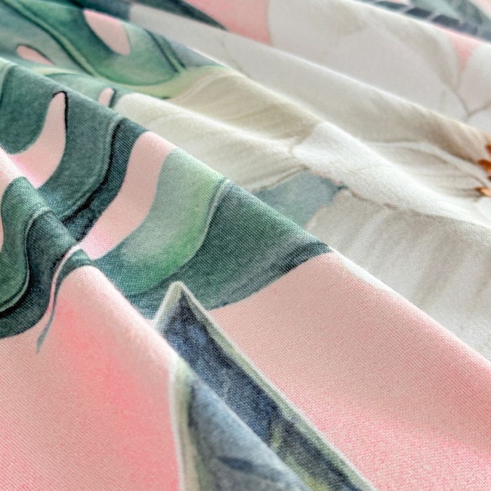 91家纺网 家纺一手货源 找家纺 桔禾家纺 2025新款田园花卉小清新直播加厚植物羊绒四件套高克重磨毛跨境四件套 大量现货 花涧如梦