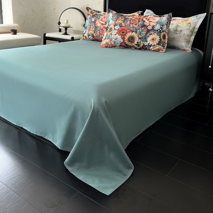 91家纺网 家纺一手货源 找家纺 桔禾家纺 2025新款田园花卉小清新直播加厚植物羊绒四件套高克重磨毛跨境四件套 大量现货 向阳花开