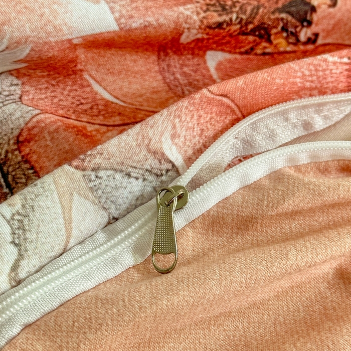 91家纺网 家纺一手货源 找家纺 桔禾家纺 2025新款田园花卉小清新直播加厚植物羊绒四件套高克重磨毛跨境四件套 大量现货 赛里木花