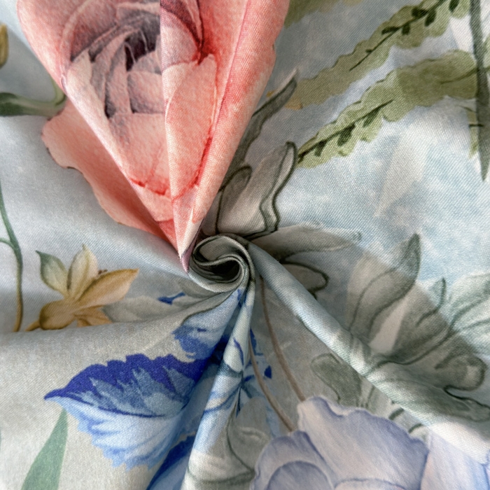 91家纺网 家纺一手货源 找家纺 桔禾家纺 2025新款田园花卉小清新直播加厚植物羊绒四件套高克重磨毛跨境四件套 大量现货 花漾绿