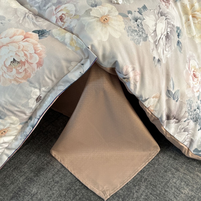 91家纺网 家纺一手货源 找家纺 桔禾家纺 2025新款田园花卉小清新直播加厚植物羊绒四件套高克重磨毛跨境四件套 大量现货 思叶情怀