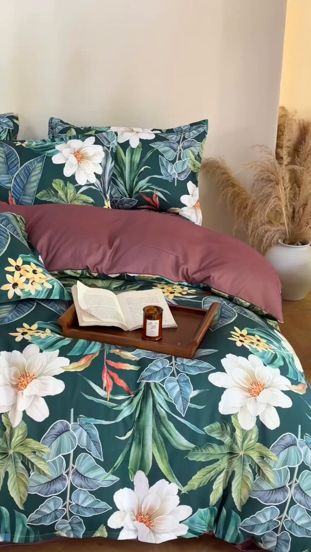 91家纺网 家纺一手货源 找家纺 桔禾家纺 2025新款田园花卉小清新直播加厚植物羊绒四件套高克重磨毛跨境四件套 大量现货 塞纳森遥