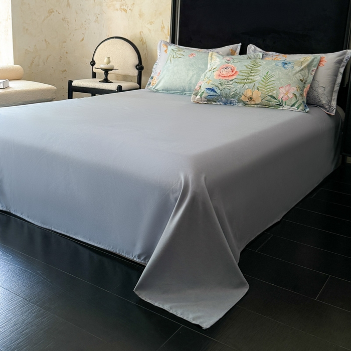 91家纺网 家纺一手货源 找家纺 桔禾家纺 2025新款田园花卉小清新直播加厚植物羊绒四件套高克重磨毛跨境四件套 大量现货 花漾绿