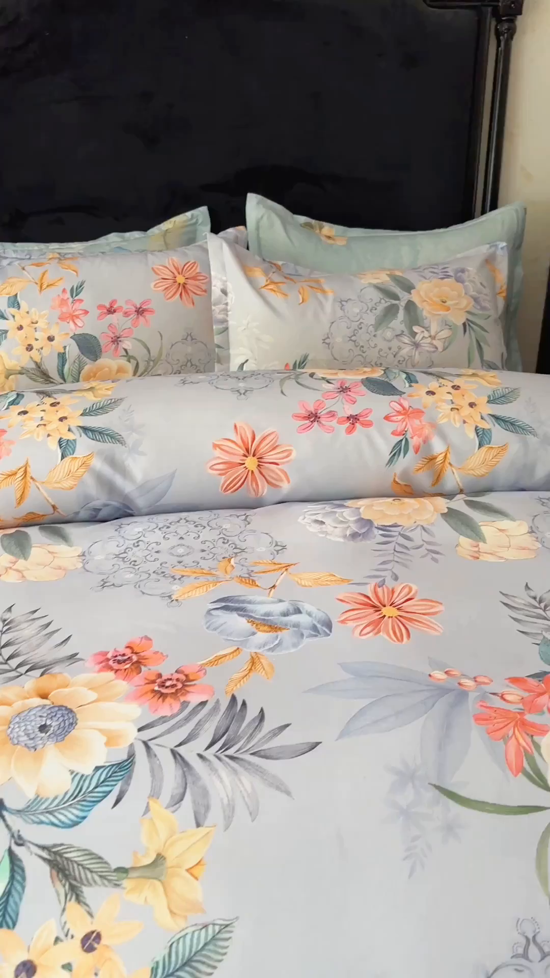 91家纺网 家纺一手货源 找家纺 桔禾家纺 2025新款田园花卉小清新直播加厚植物羊绒四件套高克重磨毛跨境四件套 大量现货 花开倾城