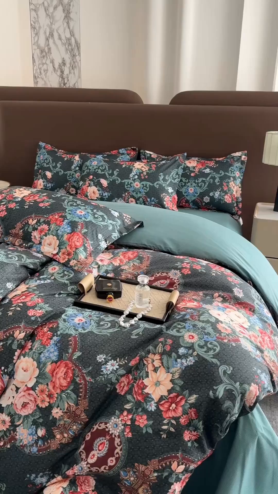 91家纺网 家纺一手货源 找家纺 桔禾家纺 2025新款田园花卉小清新直播加厚植物羊绒四件套高克重磨毛跨境四件套 大量现货 漫花语梦