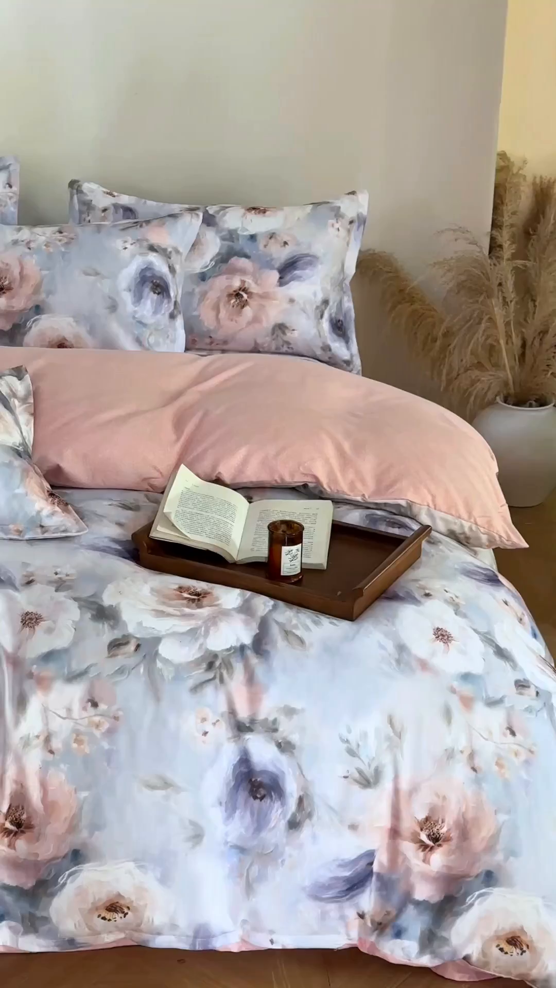 91家纺网 家纺一手货源 找家纺 桔禾家纺 2025新款田园花卉小清新直播加厚植物羊绒四件套高克重磨毛跨境四件套 大量现货 南法牧野