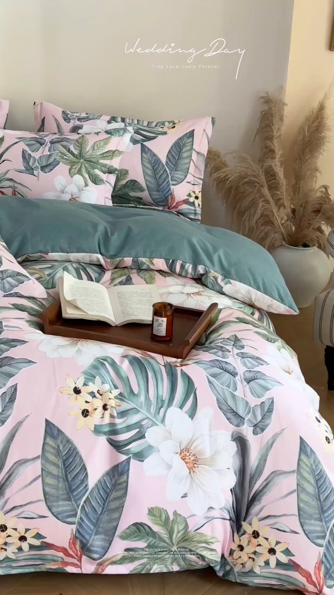 91家纺网 家纺一手货源 找家纺 桔禾家纺 2025新款田园花卉小清新直播加厚植物羊绒四件套高克重磨毛跨境四件套 大量现货 花涧如梦