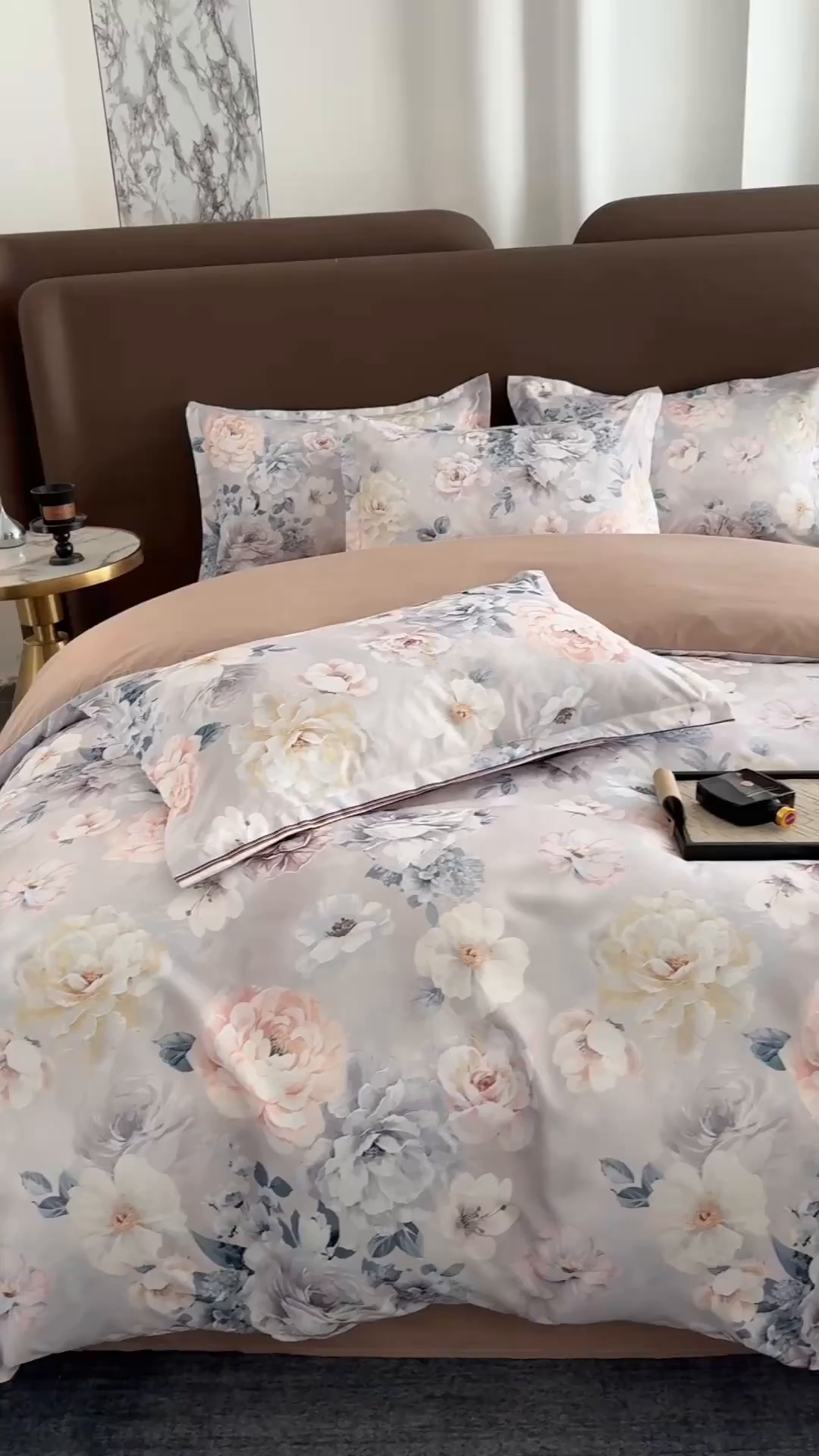 91家纺网 家纺一手货源 找家纺 桔禾家纺 2025新款田园花卉小清新直播加厚植物羊绒四件套高克重磨毛跨境四件套 大量现货 思叶情怀