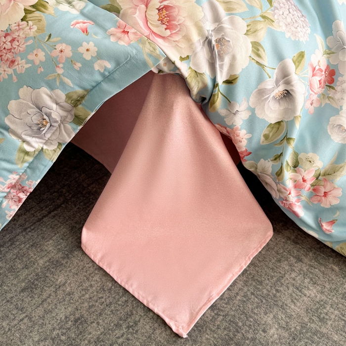 91家纺网 家纺一手货源 找家纺 桔禾家纺 2025新款田园花卉小清新直播加厚植物羊绒四件套高克重磨毛跨境四件套 大量现货 爱情花语