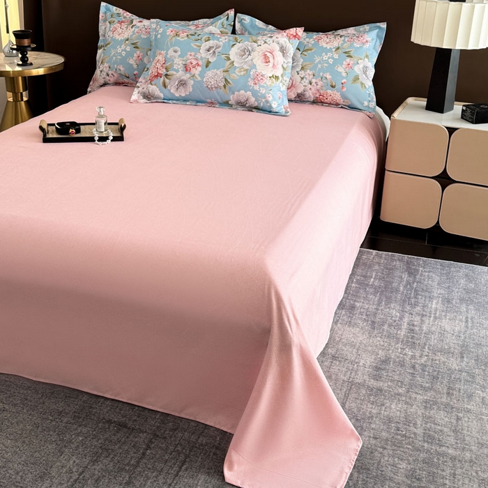 91家纺网 家纺一手货源 找家纺 桔禾家纺 2025新款田园花卉小清新直播加厚植物羊绒四件套高克重磨毛跨境四件套 大量现货 爱情花语