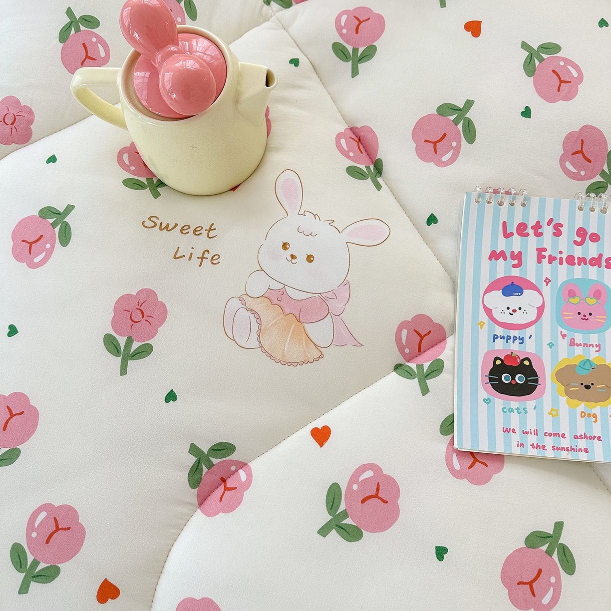 91家纺网 家纺一手货源 找家纺 （总）桔禾家纺 2025新款水洗双层纱纤维被春秋被冬被被芯