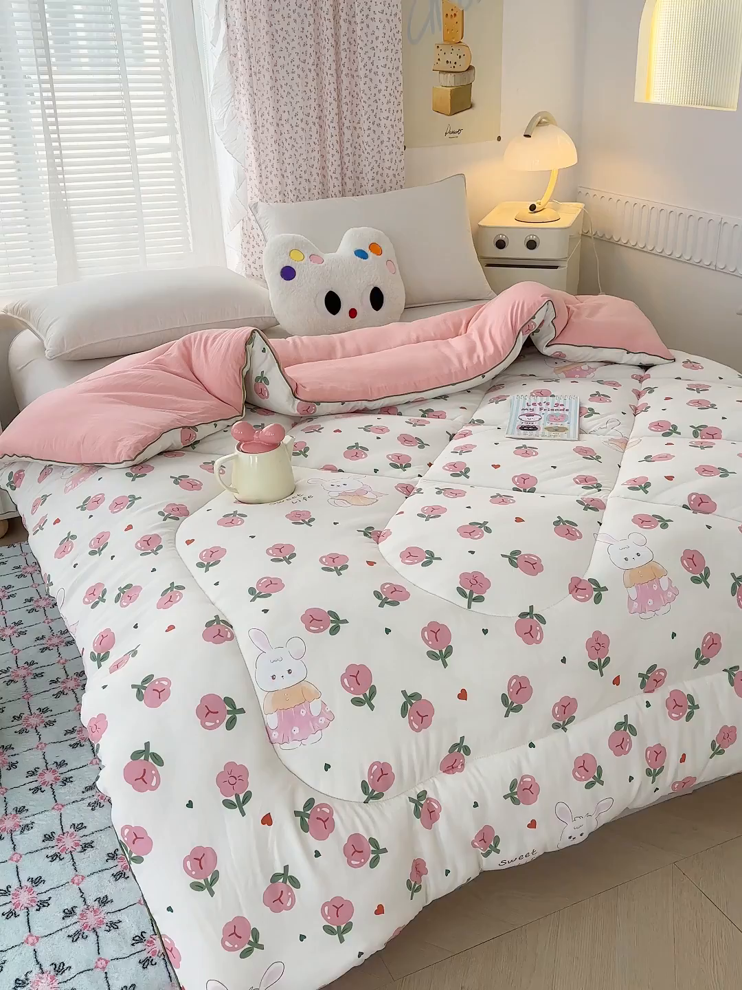 91家纺网 家纺一手货源 找家纺 （总）桔禾家纺 2025新款水洗双层纱纤维被春秋被冬被被芯