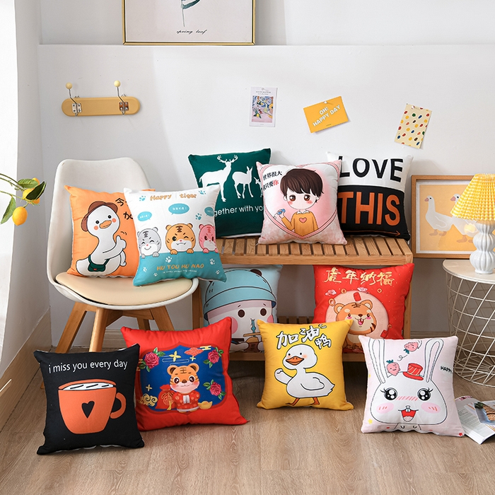 91家纺网 家纺一手货源 找家纺 仁宇枕业 2025新款新品直播跑量礼品赠品卡通抱枕腰枕靠垫枕头枕芯 组合图