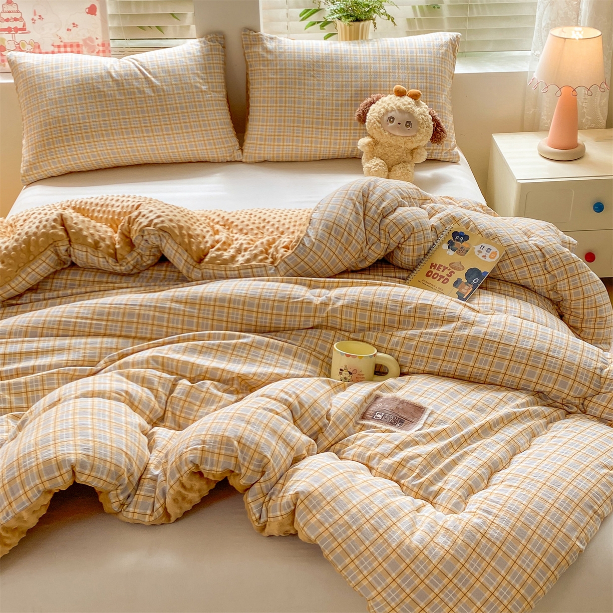 91家纺网 家纺一手货源 找家纺 （总）宝士康家纺 2025新款豆豆绒木棉冬被/被芯/跨境/外贸