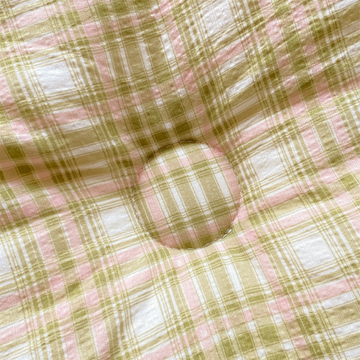 91家纺网 家纺一手货源 找家纺 宝士康家纺 2025新款豆豆绒木棉冬被/被芯/跨境/外贸 豆豆-绿粉格