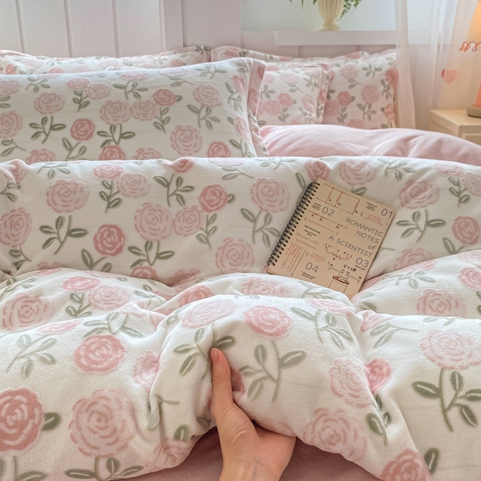 91家纺网 家纺一手货源 找家纺 （总）卓越家纺 2025新款加厚保暖牛奶绒四件套